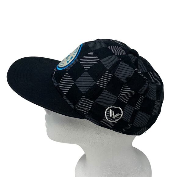 Cali-Made CA Designed In L.A. Black Gray Checkered Embroidered Baseball Cap - Picture 3 of 7